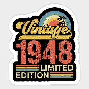 Retro vintage 1948 limited edition Sticker